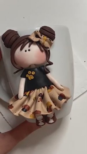 Мастер-класс по изготовлению куклы из полимерной глины на кружке#shorts #