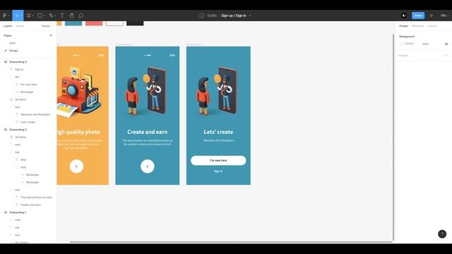 Figma Mobile App UI Design | Sign In & Sign Up