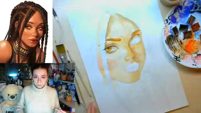 ✨ Рисуем портрет акварельными красками смотреть онлайн