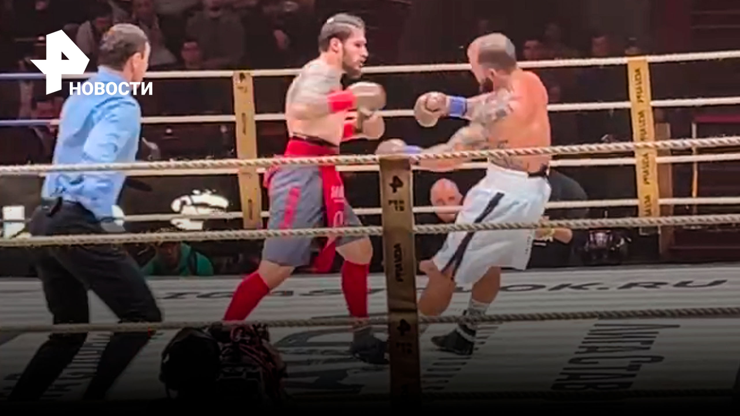 Влад Туйнов техническим нокаутом победил Джулиана Лейна / РЕН Новости