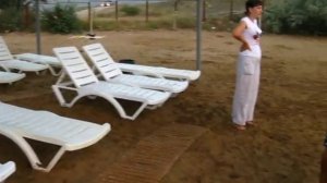 Город Судак,мыс Меганом,детский пляж,рисунок на песке.15.08.2013 г.