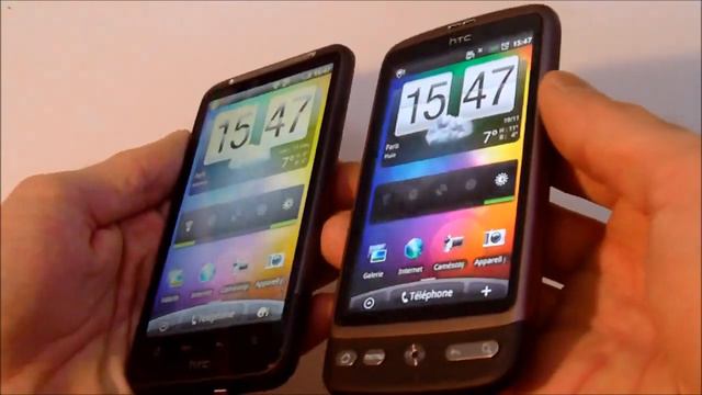 HTC Desire Vs Desire HD - Screen Test Comparison смотреть онлайн