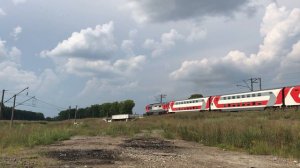 Без номера! Тепловоз ТЭП70БС с двухэтажным поездом