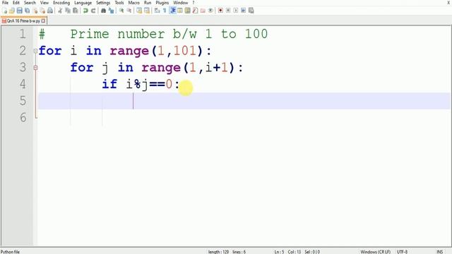 Prime Number in Python | Prime Number b/w 1 to 100 | QnA - 16 | Coding with Pritam
