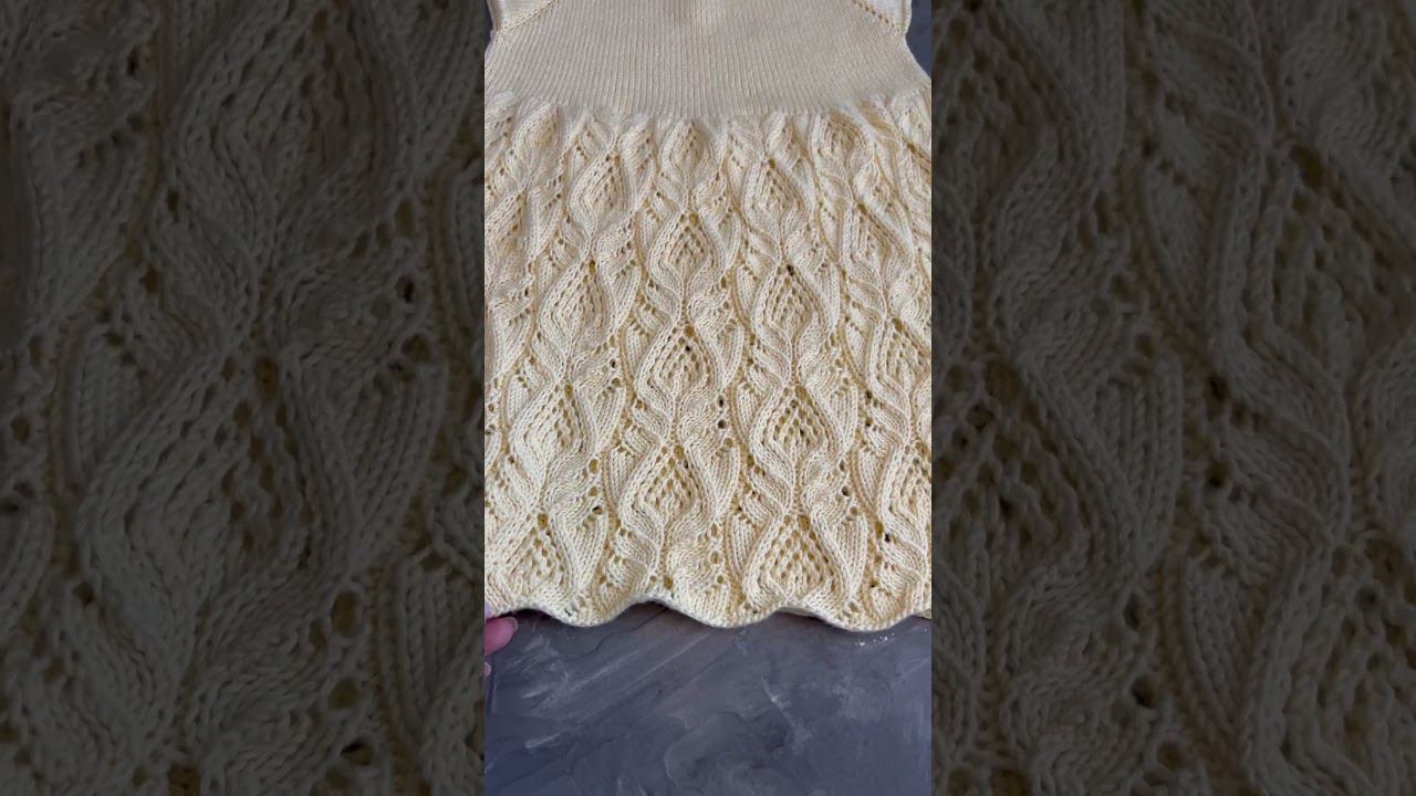 Ажурное платье спицами ! ❤️ Как вам? #вязание #knitting