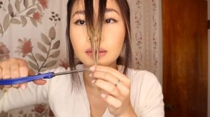 How to cut short curtain bangs/Korean side bangs | How to style curtain bangs