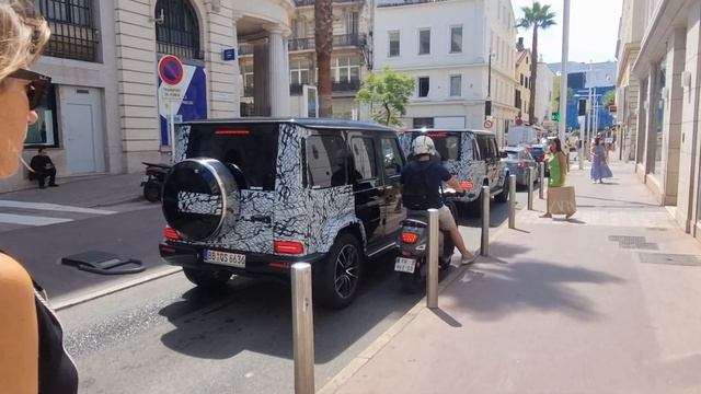3 new undercover Mini type Mercedes G-Wagon with Camouflage seen in Cannes 6th July 2022