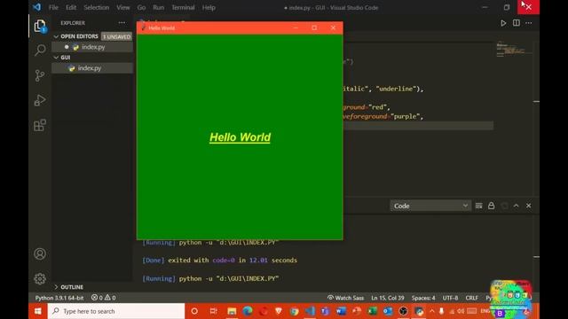 Label Widget and Its Attributes In Tkinter Python In Hindi | Python Tkinter Label Widget In Hindi