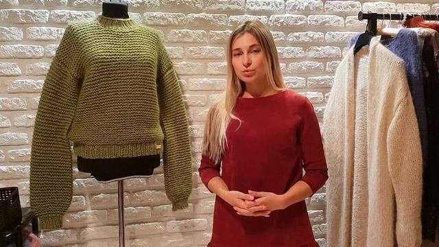 СВИТЕР OVERSIZE КРУПНОЙ ВЯЗКИ.ОБЗОР.ПРЕВЬЮ