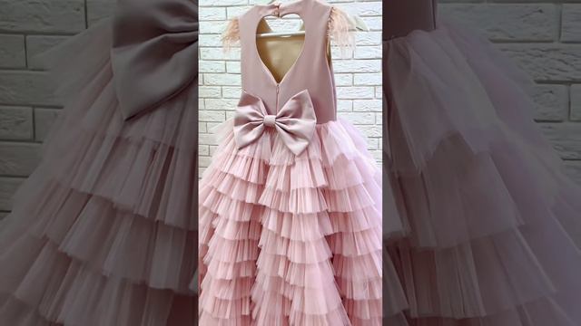 Детское платье Безе облако рюши розовое платье с бантом смотреть онлайн