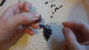 085  серьги из бисера и бусин, beaded earrings