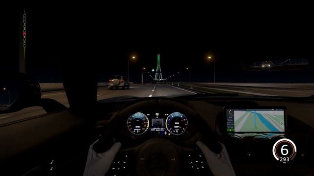 Ночная "поездка" на 1110 сильном Amg GT-R