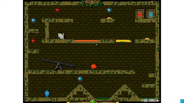 Огонь и Вода проходим новый уровнень, логическое мышление, учимся думать. смотреть онлайн