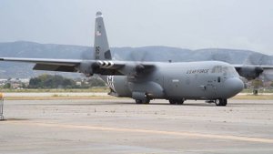 C-130J Super Hercules from 86th Airlift Wing Land at Elefsis Air Base, Greece