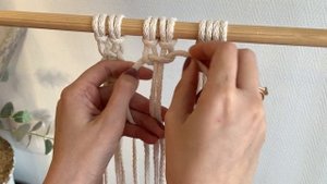 КВАДРАТНЫЙ УЗЕЛ макраме 3 цепочки | SQUARE KNOT macrame and 3 types of chains with it
