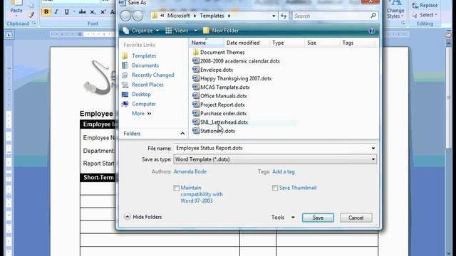 Word 2007 Creating Templates смотреть онлайн