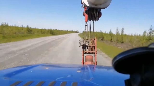 дорога Надым - Салехард от1120км до 1245км смотреть онлайн