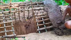 Primitiv Technology Engineering - Making Mini Underground House