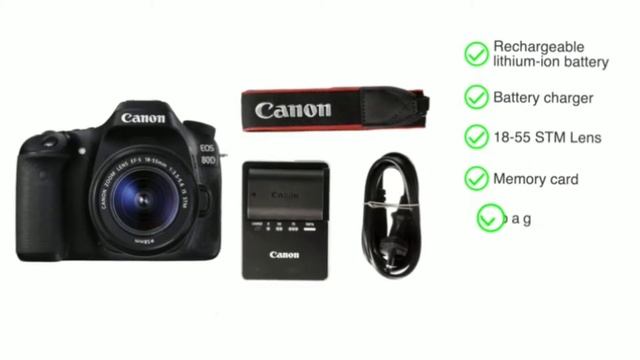Canon EOS 80D 24.2MP Digital SLR Camera (Black) +USM Lens Kit + 16GB Memory Card смотреть онлайн
