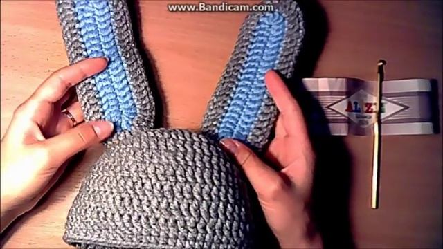 Шапка "ЗАЙКА".Шапка крючком для новорожденных.Детская шапка крючком с ушками.Hat "BUNNY" смотреть онлайн