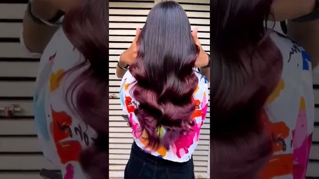 red highlights on back hair || balayage at home // diy balayage on dark hair //hair coloring