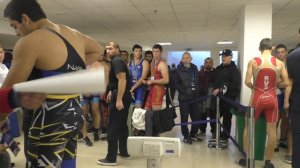 Взвешивание борцов до 74 и 86 кг.