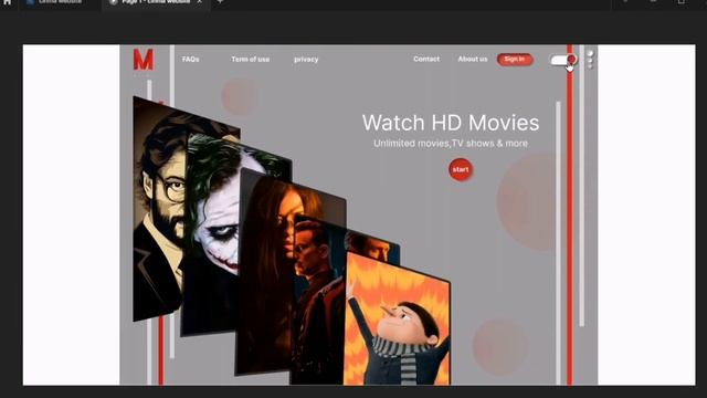 Cinema desktop design using figma #ui#uxdesign