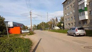Улица Гаражная. Город Октябрьский. Обзор на улицу.