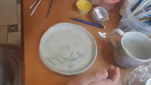Роспись ангобами. Ангобы.