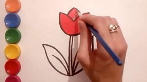 Как нарисовать Тюльпан | Простые рисунки детям | How to draw a tulip | Kapelka