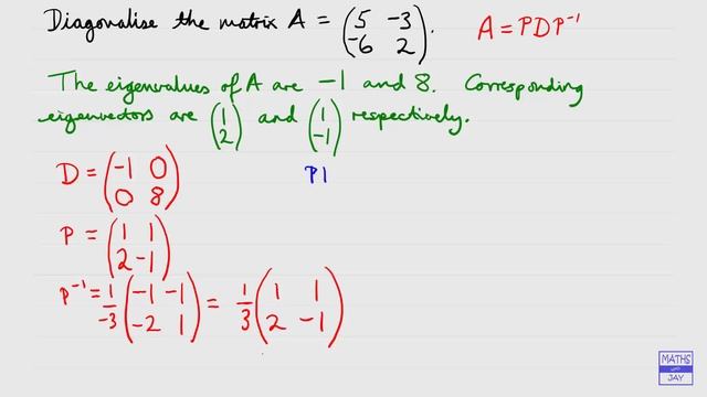 Diagonalising a 2x2 matrix смотреть онлайн
