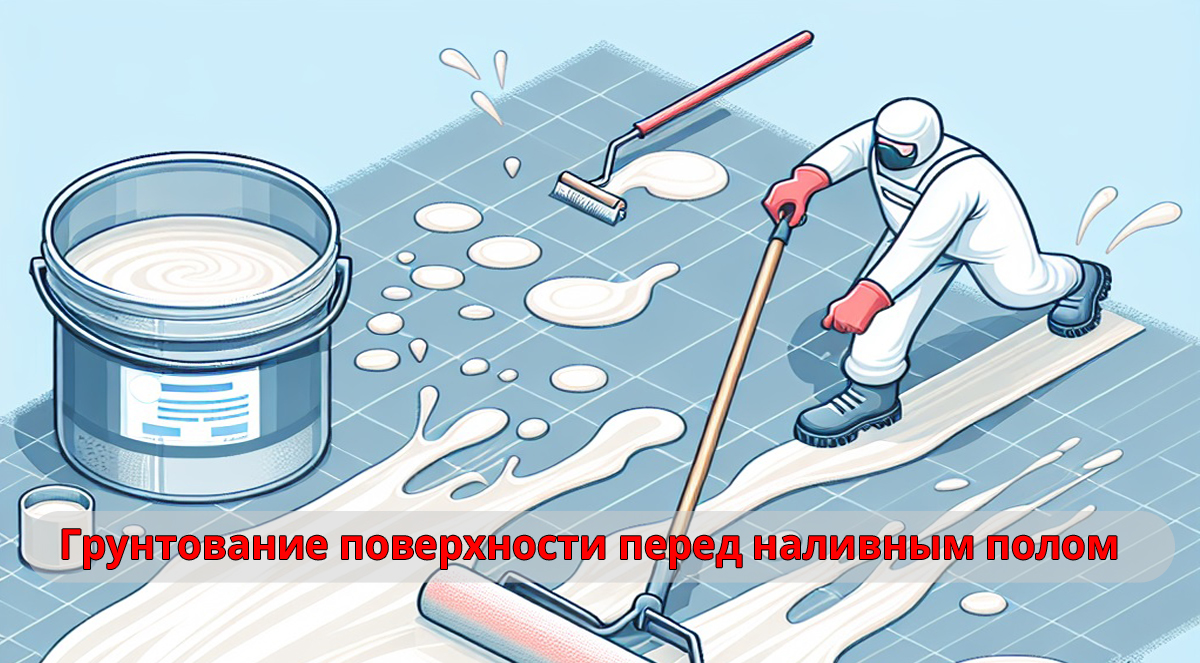 Грунтование наливной пол. Грунтование поверхности перед наливным полом