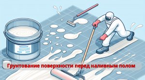 Грунтование наливной пол. Грунтование поверхности перед наливным полом
