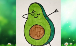 Авокадо мультяшное