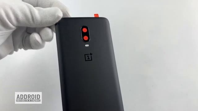 Задняя крышка для OnePlus 6T черная матовая Midnight Black со стеклом камеры смотреть онлайн