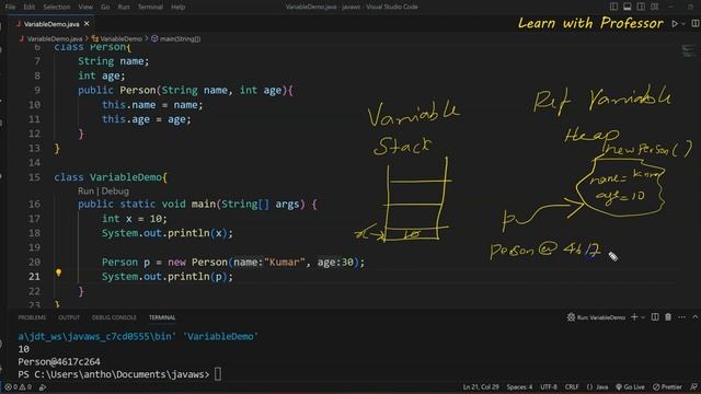 Java Certification: Understanding Variables, Reference Variable , and Instance Variable