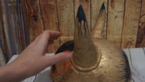 шлем викинга. из папье-маше.