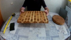 Торцевые разделочные доски, рисунок  "Кирпичики"
