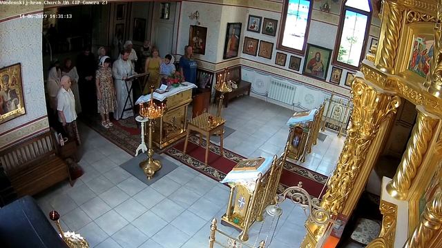 Молебен с акафистом прп.Агапиту Печерскому (видеокамера №2)