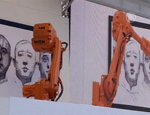 Художник написал картину в команде с роботами