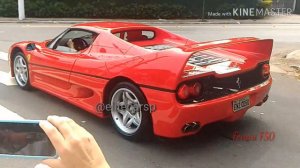 Ferrari F50 (única no Brasil) na Avenida Europa, São Paulo 24.03.19 - f50, 355 e 430 - e +Porsches