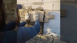 Декоративная штукатурка под кирпич своими руками (штампами)