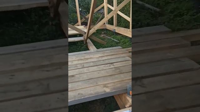 Каркасный дом балки перекрытия 2 этажа день 14 смотреть онлайн