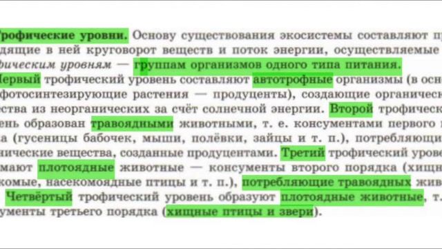 ТРОФИЧЕСКИЕ УРОВНИ И ФУНКЦИОНАЛЬНЫЕ ГРУППЫ В ЦЕПЯХ ПИТАНИЯ смотреть онлайн
