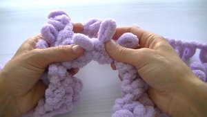 ПРОЩЕ ПРОСТОГО!!! ПЛЮШЕВЫЙ ПЛЕД ЗА ПАРУ ЧАСОВ УЗОРОМ ПЛЕТЕНКА!!!