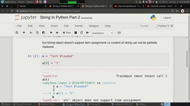 #21 String In Python With Examples | Reassigning String  | Deleting String | Tech Blooded