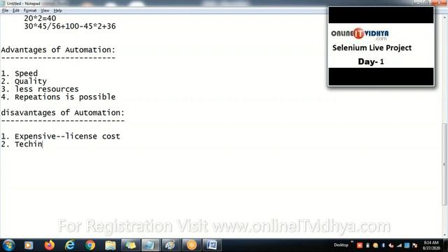 Selenium Tutorial for Beginners | Automation Testing | Selenium Demo | Day 1 - OnlineITVidhya
