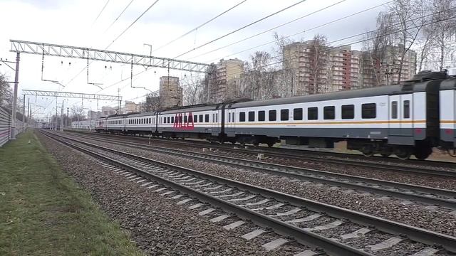 Электропоезд ЭП2Д-0183 (ЦППК) пригородный поезд №6761 Шиферная - Москва