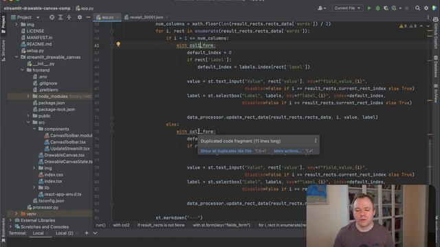 Building Streamlit/Python Dynamic Forms