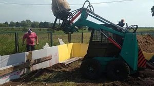 Пум 500 на работе с бетономешалкой!